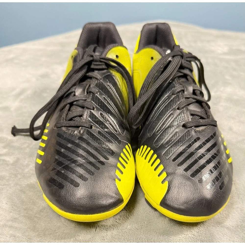 Adidas Predito Predator Soccer Cleats Mens 6 Black Yellow FG Shoes